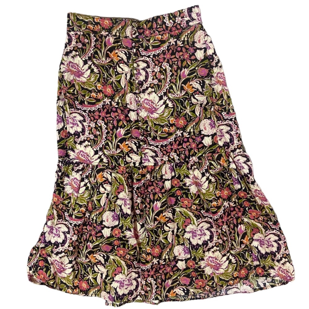 Joie Floral Maxi Skirt Linen